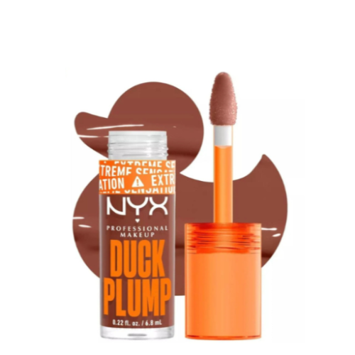 NYX Qulos Lip Gloss Duck Plump High Pigmentation Mocha Me Crazy 7 ml - No. 07