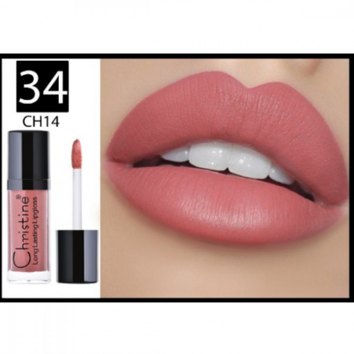 روج لمسة سائل ثابت مطفي رقم 34 من كرستين