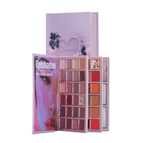 Palette Christine 5 in 1 eye shadow + highlighter + blush + lipstick + concealer + eyebrow tattoo CH-K2313