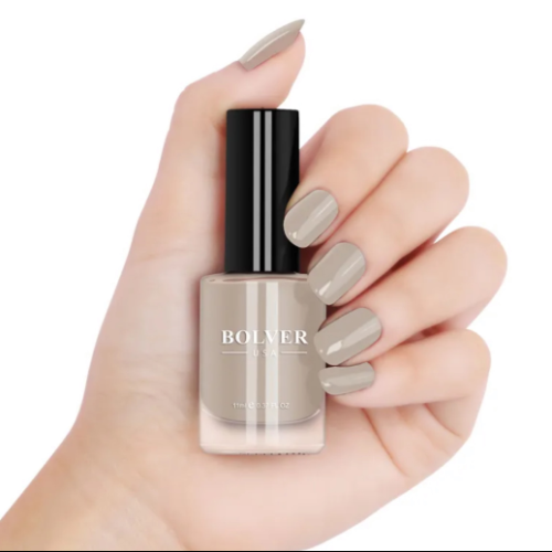 BOLVER gray tan manicure - glossy BOLVER - 627