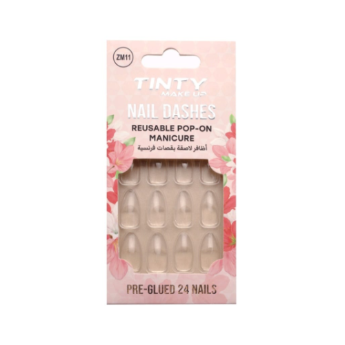 ZM11 colored sticker nails with French cuts from Tanti 24 pieces