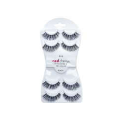 Set of artificial eyelashes 4*1 red cherry - 415