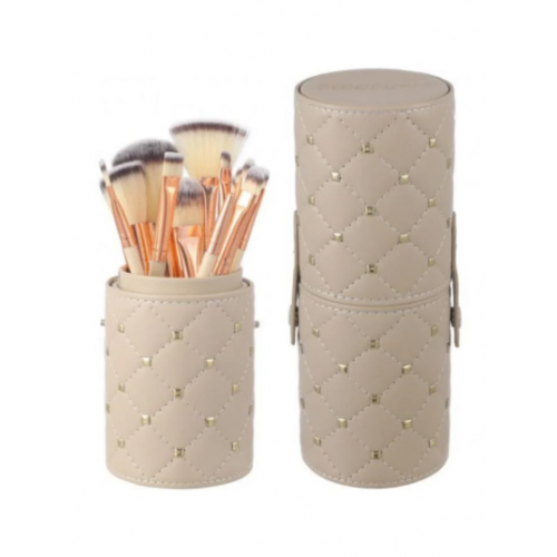 مجموعة فرش مكياج من بي اتش - 12 فرشاة , بيج