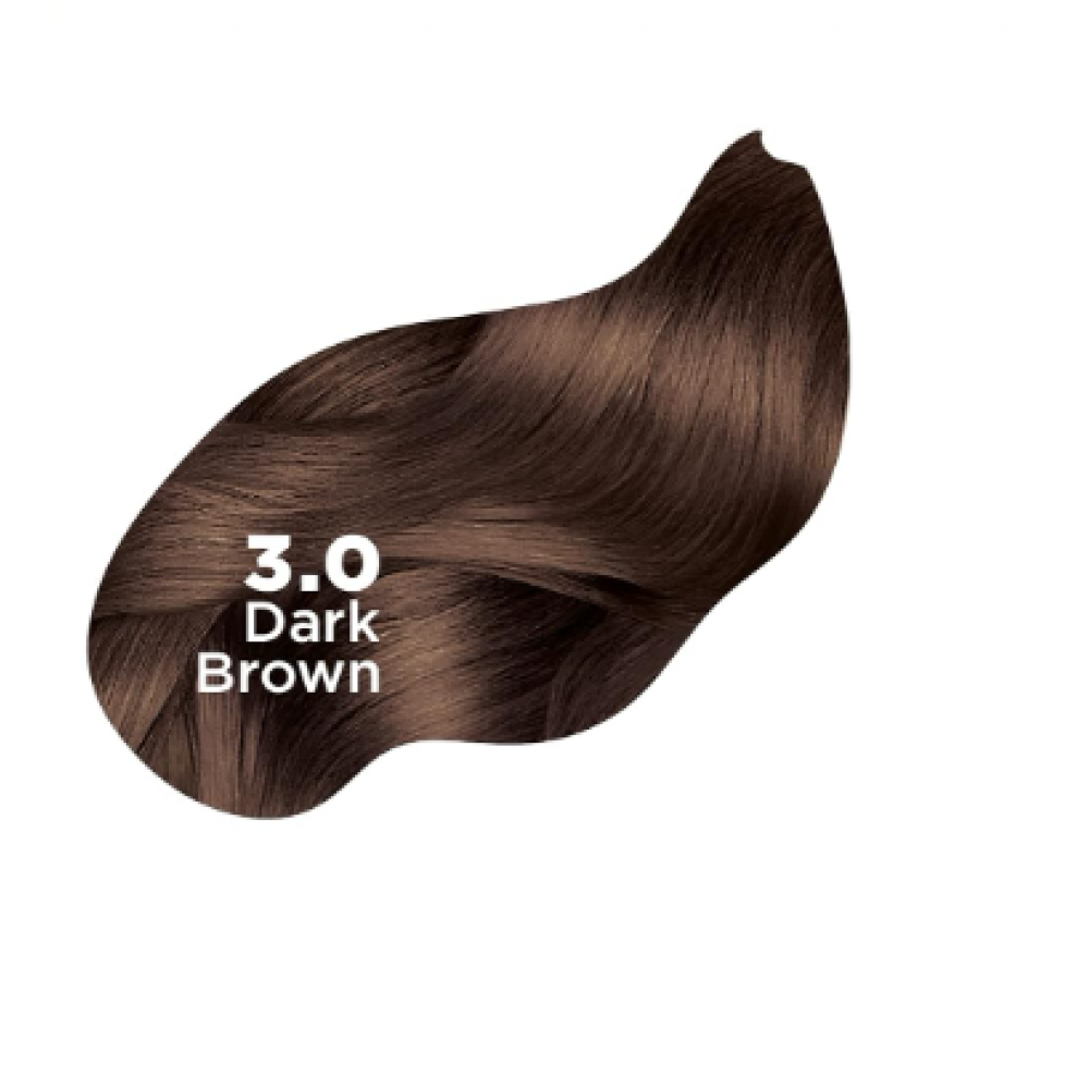  نيشا صبغة شعر كريمية خالية من الامونيا 3 بلون بني داكن للنساء والرجال لون شبه دائمة تدوم طويلا عبوة قطعتين