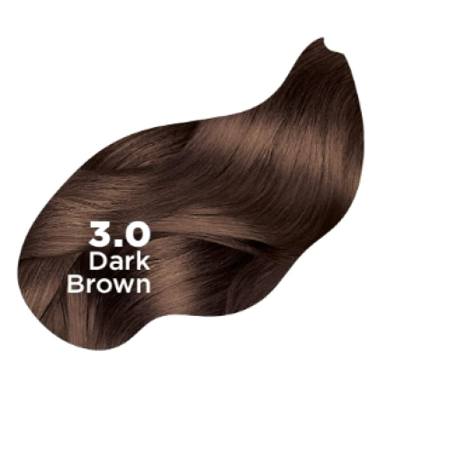 Nisha Ammonia-free creamy hair dye 3 in dark brown for women and men Semi-permanent long-lasting color 2-piece package