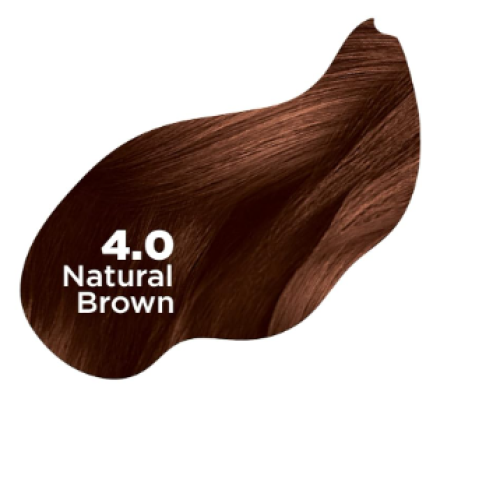 Hair dye cream with an ammonia-free formula for a rich and shiny long-lasting color from Nisha, suitable for dyeing hair strands, natural brown color