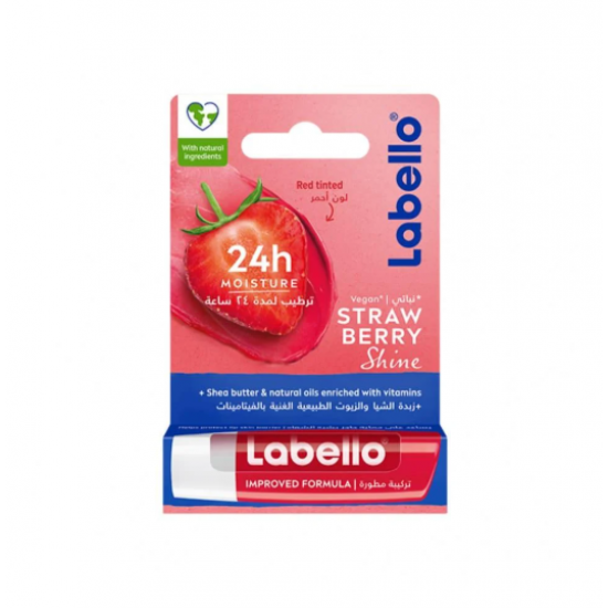 لابيلو مرطب العناية بالشفاه بلمعان الفراولة 