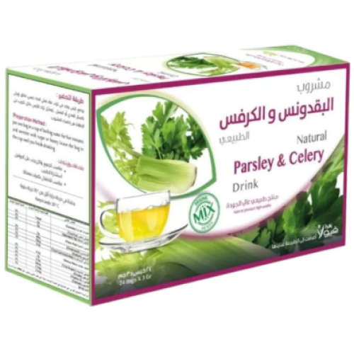 Natural Parsley and Celery Drink from Viola Flower