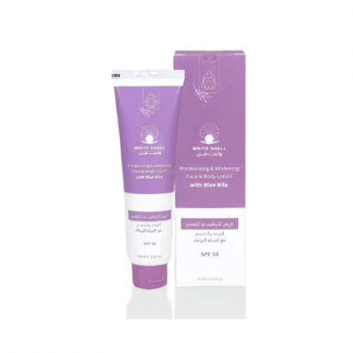 وايت شيل لوشن مفتح ومرطب بالنيلة الزرقاء 50 مل وايت شيل لوشن مفتح ومرطب بالنيلة الزرقاء 50 مل