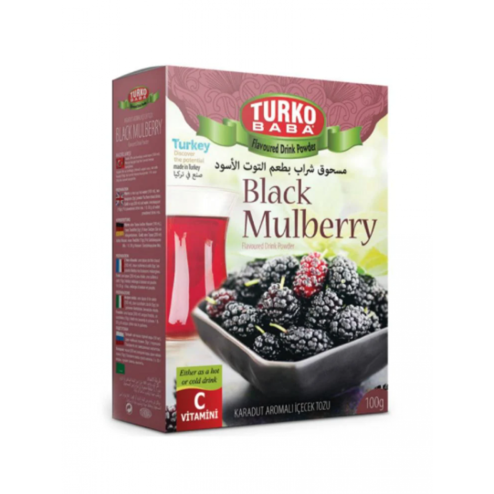 مسحوق شراب بطعم التوت الأزرق من توركو بابا , يشرب ساخن او بارد 300 جرام
