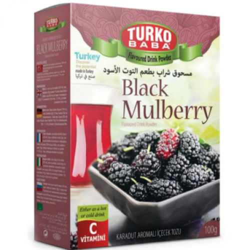 مسحوق شراب بطعم التوت الأزرق من توركو بابا , يشرب ساخن او بارد 300 جرام