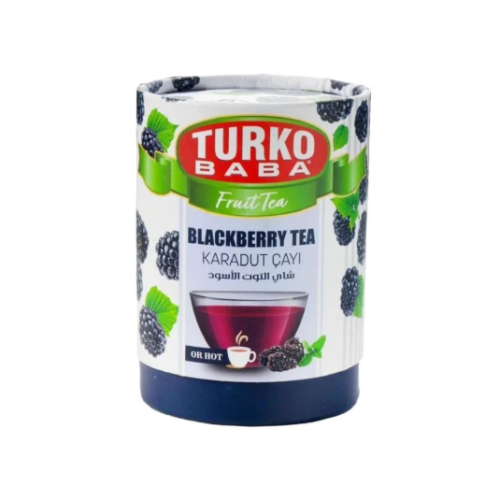 Blackberry tea with raspberry pieces