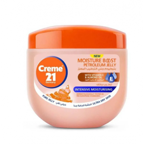 كريم 21 بتروليوم جلي الترطيب المعزز بفيتامين E وزيت اللوز - 300 مل كريم 21 بتروليوم جلي الترطيب المعزز بفيتامين E وزيت اللوز - 300 مل