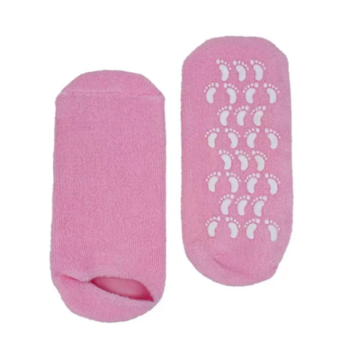 Spa System Moisturizing Gel Socks with Jojoba Oil, Olive Oil, Vitamin E, and Rosehip Oil