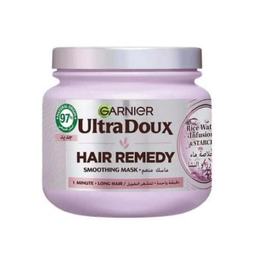Garnier Ultra Doux Hydrating Rice Water & Starch Treatment Mask, 340 ml