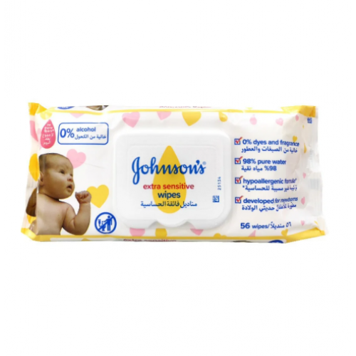 مناديل مبلل جونسون بدون عطر 56 منديل مناديل مبلل جونسون بدون عطر 56 منديل
