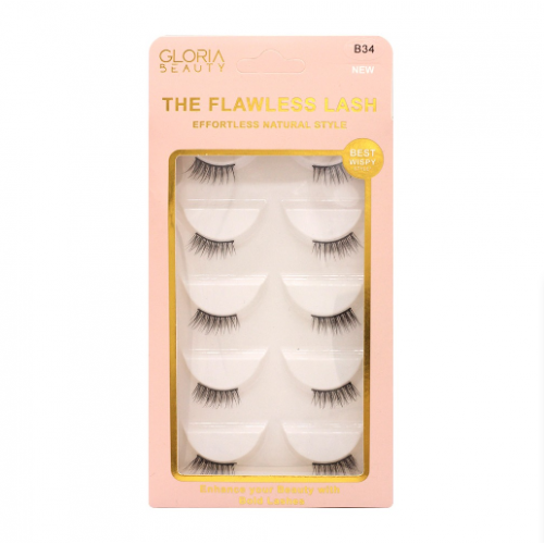 طقم رموش جلوريا بيوتي فلوليس 5 قطع – B34