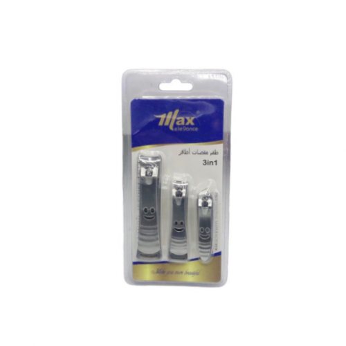 طقم مقصات اظافر 3 احجام مختلفه من ماكس اليجانس