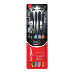  Colgate - كولجيت كولجيت فرشاة أسنان سليم سوفت بالفحم 4 قطع