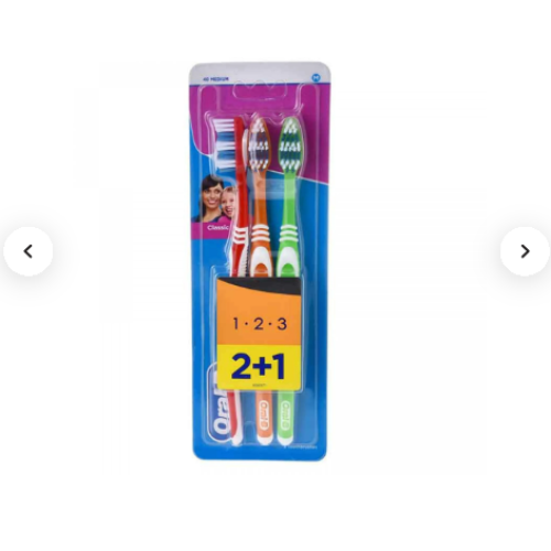 Oral-B Classic Medium Toothbrush 40 (2+1) Pieces