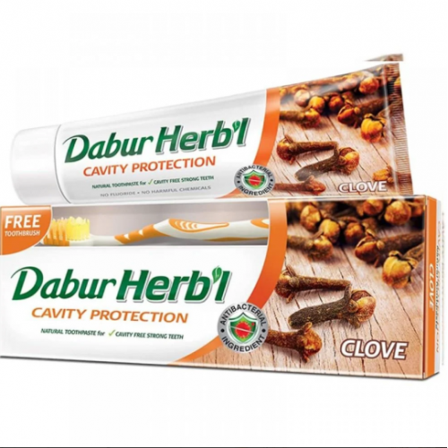دابر | معجون اسنان الاعشاب | بخلاصة القرنفل | مع هدية فرشاة اسنان | 150 جرام