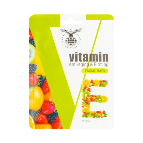 Black Face Mask Vitamin E - Single Mask