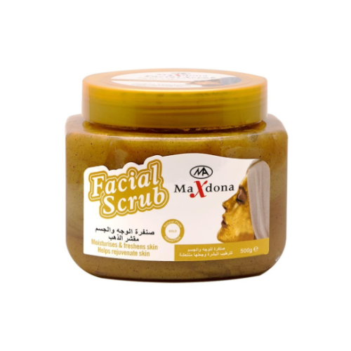 Max Donna Gold Scrub for Face and Body - 500 ml - Ahlam Al Balad Cosmetics Company