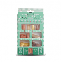 أظافر اوفيس بدون لصق 120 حبه الوان متنوعة S104