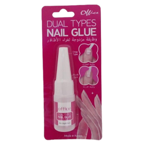 Dual function nail glue