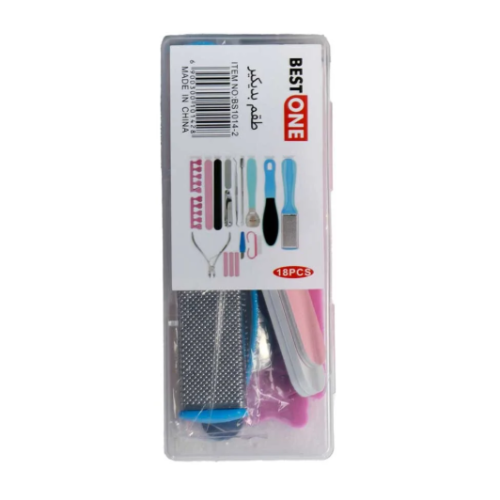 12-piece pedicure set, blue