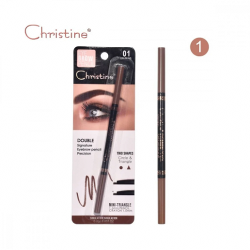 كرستين قلم حواجب شعرة شعرة جهتين - رقم 01 كرستين قلم حواجب شعرة شعرة جهتين - رقم 01