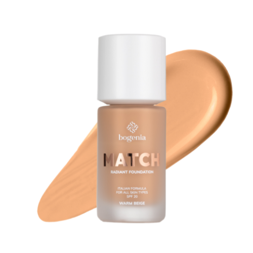 Bogenia Match Radiant Moisturizing Foundation with Collagen Warm Beige BG609.005