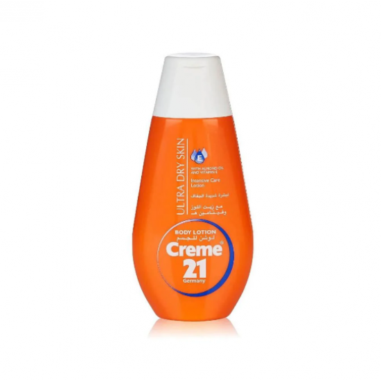 كريم 21 لوشن للجسم للبشرة شديدة الجفاف مع زيت اللوز وفيتامين هـ - 400 مل