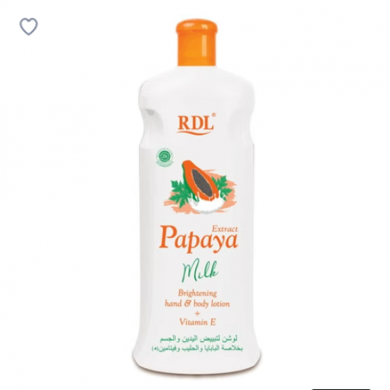 لوشن لتبييض لليدين والجسم بخلاصة البابايا والحليب وفيتامين ها 600 مل