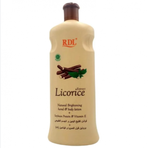 لوشن تفتيح اليدين والجسم بخلاصة عرق السوس وفيتامين إي من ار دي ال - 600 مل لوشن تفتيح اليدين والجسم بخلاصة عرق السوس وفيتامين إي من ار دي ال - 600 مل