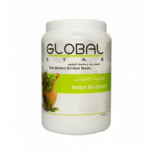 حمام زيت وماسك الشعر خلاصة الاعشاب جلوبل ستار 1500ملي