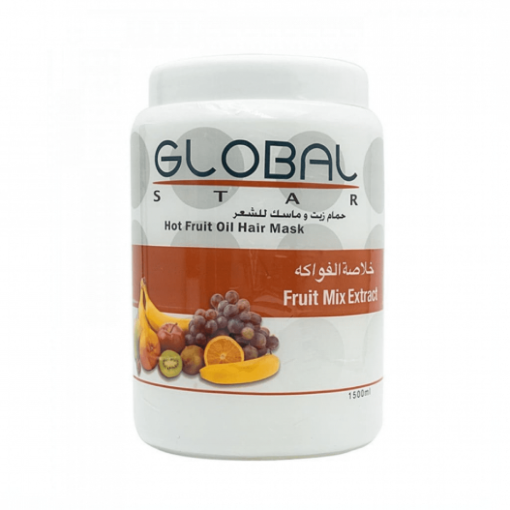 حمام زيت وماسك للشعر جلوبا ستار خلاصة الفواكه 1500 ملي 
