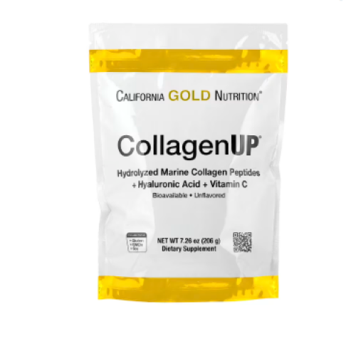Hydrolyzed Marine Collagen with Hyaluronic Acid and Vitamin C, Unflavored, 7.26 oz (206 g)