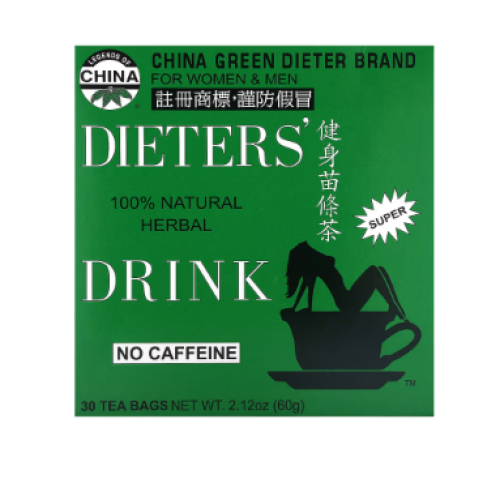 Uncle Le's Tea, a 100% natural herbal drink for dieters, caffeine-free Chinese green tea.
