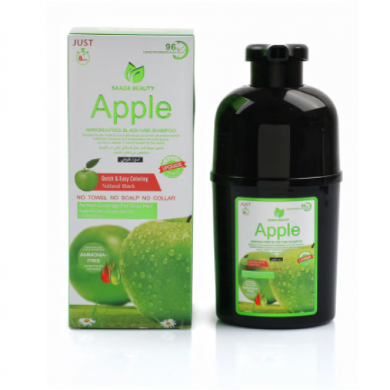 شامبو صبغة اسود طبيعي خالي من الامونيا مستخلص من التفاح الاخضر 240 ملي