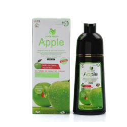 Natural Black Dye Shampoo, Ammonia-Free, Green Apple Extract, 400ml