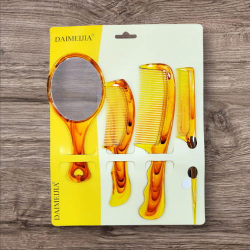 3 قطع مشط لشعر + مرايه عالية الدقه - من ديميجيا 