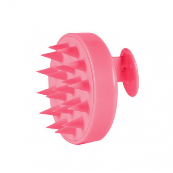 فرشة شعر سيليكون لتوزيع الشامبو -وردي 