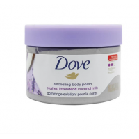 مقشر الجسم بنكهة اللافندر وحليب جوز الهند من دوف - 298 جرام