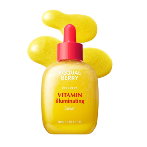 EQQUALBERRY Vitamin Illuminating Serum - Brightening Vitamin C Serum with Niacinamide Strengthens skin barrier Hydrates using Ceramide and Hyaluronic Acid, 1.01oz 30ml