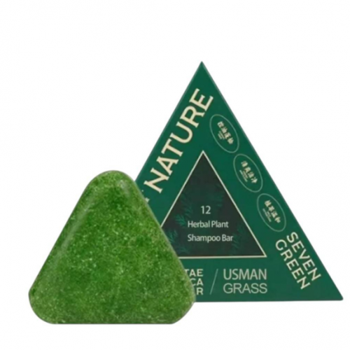 صابون الشعر الأخضر سفن جرين لتكثيف الشعر والتخلص من القشرة – 120 جم