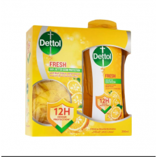 ديتول غسول جسم فريش بالليمون وزهر البرتقال - 250 مل + ليفة