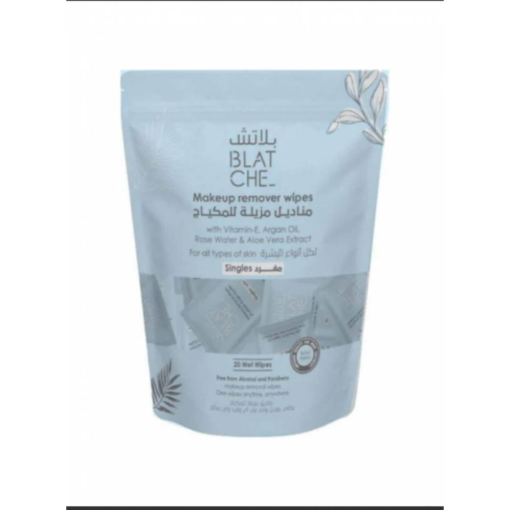 بلانش، مناديل مزيل مكياج، مغلفة بشكل منفرد - 20 قطعة