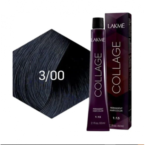 صبغة شعر كولاج دائمة من لاكمي , 3/00 بني داكن