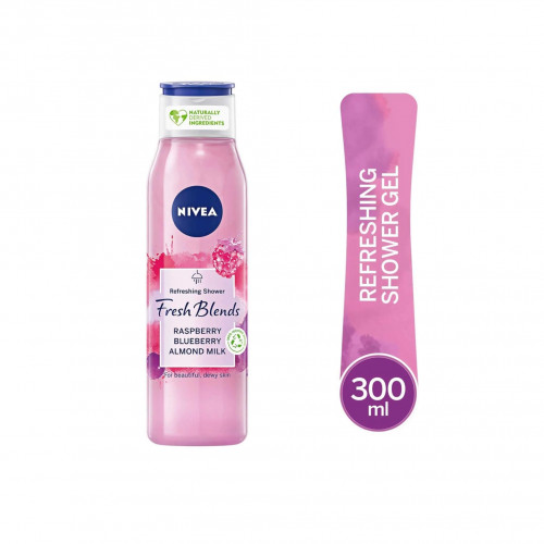 نيفيا جل استحمام فرش التوت العليق و البري وحليب جوز اللوز - 300 مل نيفيا جل استحمام فرش التوت العليق و البري وحليب جوز اللوز - 300 مل